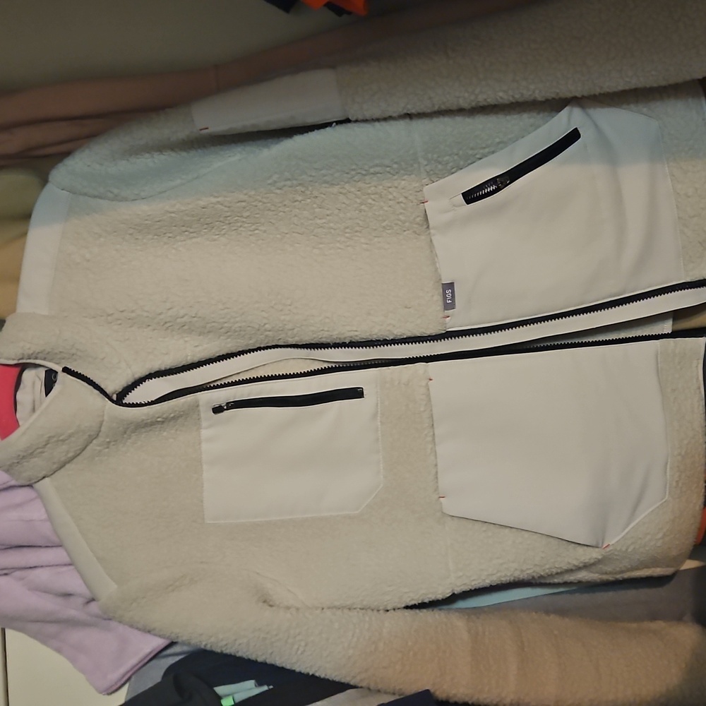 Figs on shift sherpa jacket
